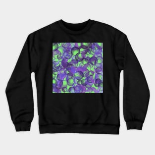 Purple Bubbles with Lime Green Abstract Crewneck Sweatshirt